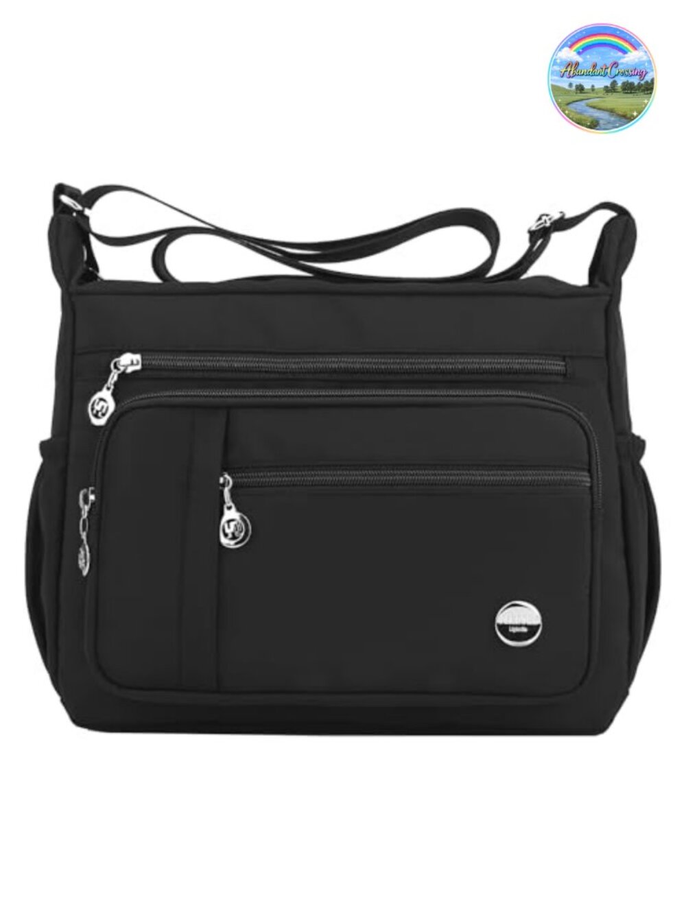 Women's Waterproof Nylon Crossbody Shoulder Bag Multi-Pocket Satchel Tote